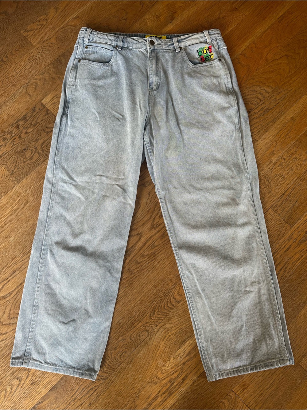 Butter Men’s Jeans Ultra Baggy Drawstring Blue Size 36